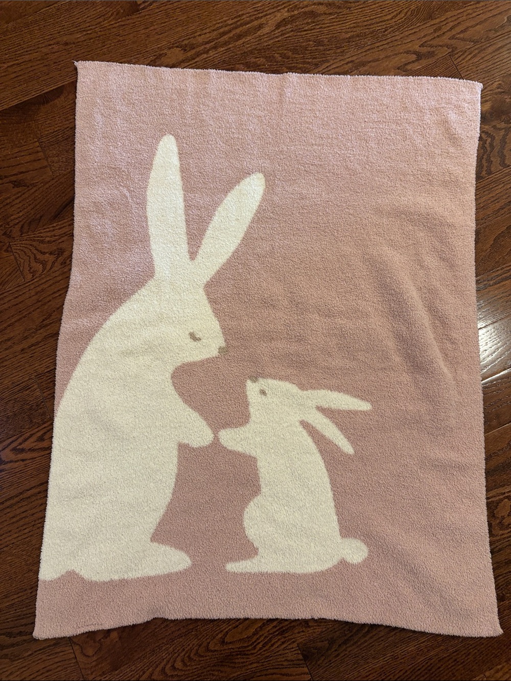 Pottery barn kids. Baby blanket. Rabbit. Bunny. Pink. Reversible.